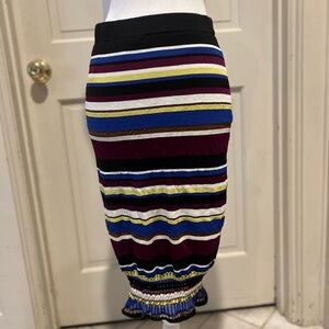 RACHEL Rachel Roy Metallic Striped Skirt Size Small